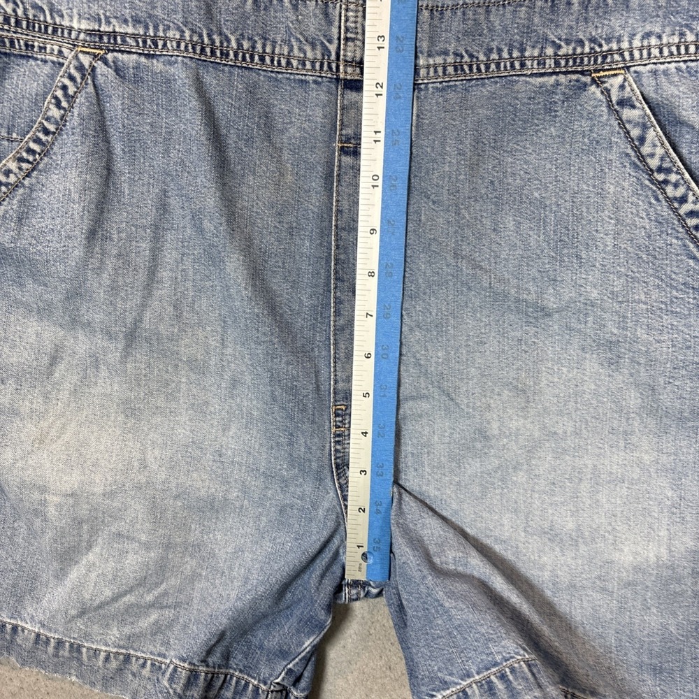 VTG GAP Denim Women's XL Blue Overalls Bib Shortalls Festival Y2K 12/2000 - Picture 8 of 11